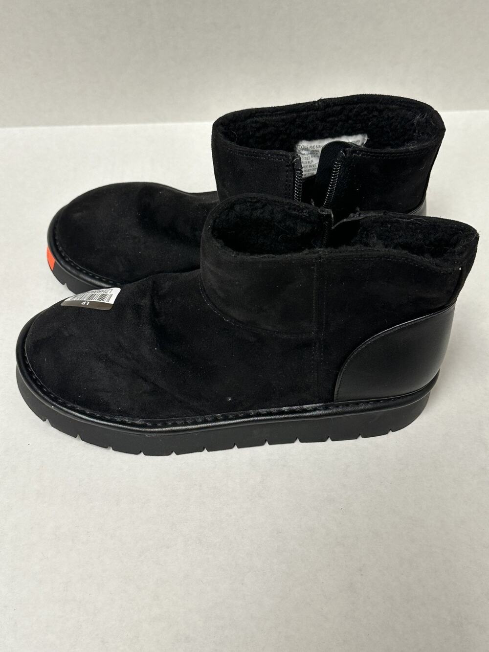 Cat & Jack Girls' Honor Faux Suede Style Boots Black Size 5